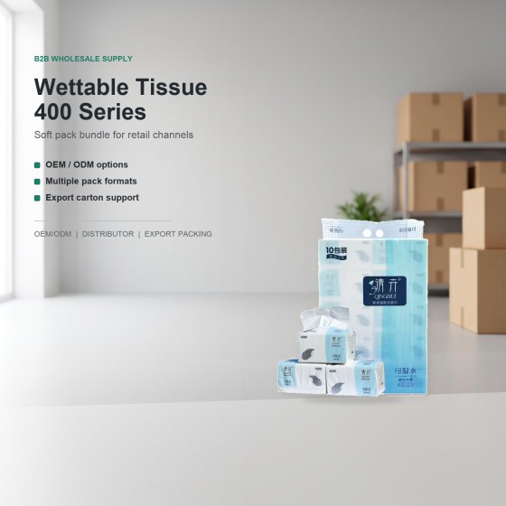 CZ-0810 Qinghui Water-Resistant 5-Layer Facial Tissue, 510 Sheets, 10-Pack, 156 x 180 mm