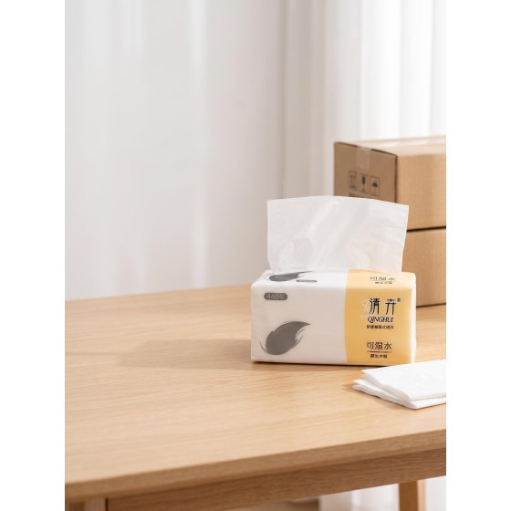 CZ-0612 Qinghui 5-Layer Soft Facial Tissue, 440 Sheets, 10-Pack, 140 x 180 mm